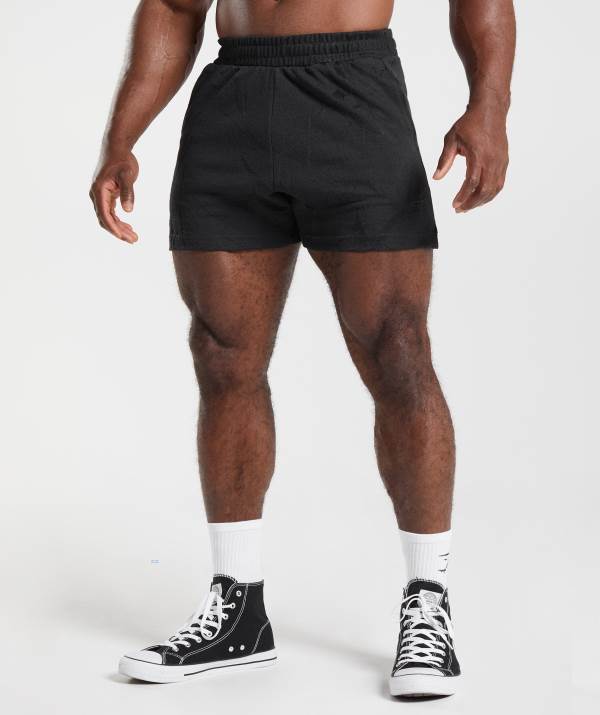Panske Šortky Gymshark Power 5" Čierne | RU3285097